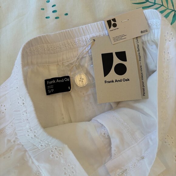 FRANK & OAK White Eyelet Shorts - Picture 8 of 9